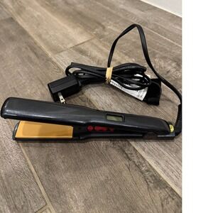 CHI Digital Flat Iron Hair Straightener Ceramic Plates Black Works Tested